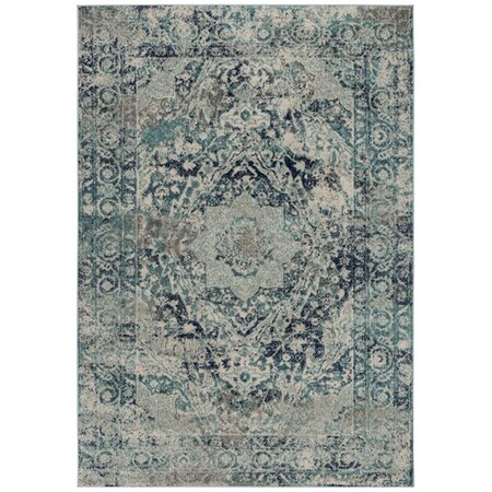 Safavieh 2 ft. 3 in. x 10 ft. Madison Rectangle Power-Loomed Rug - Ivory & Blue MAD152M-210